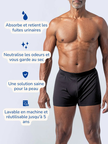 UROBOX©_Boxer ultra-absorbant homme_Bleu